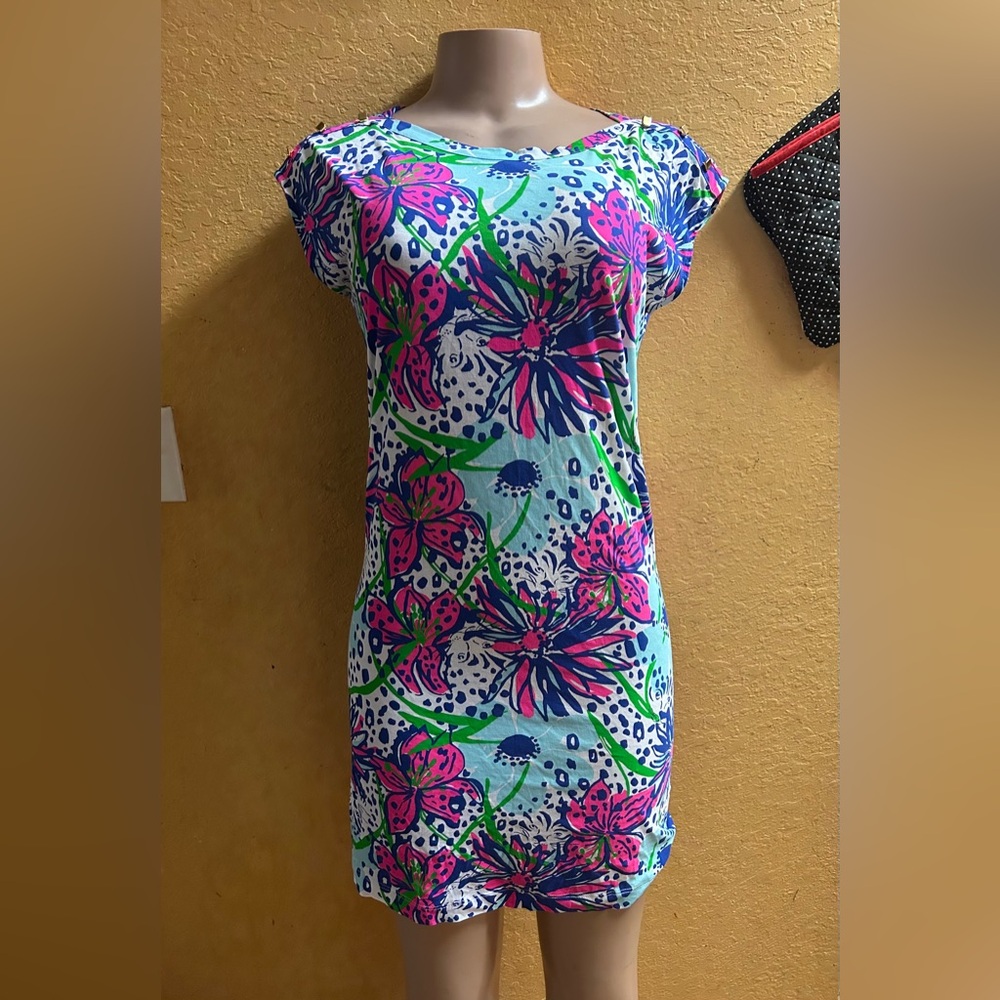 Lilly Pulitzer Vibrant Floral Print Dress